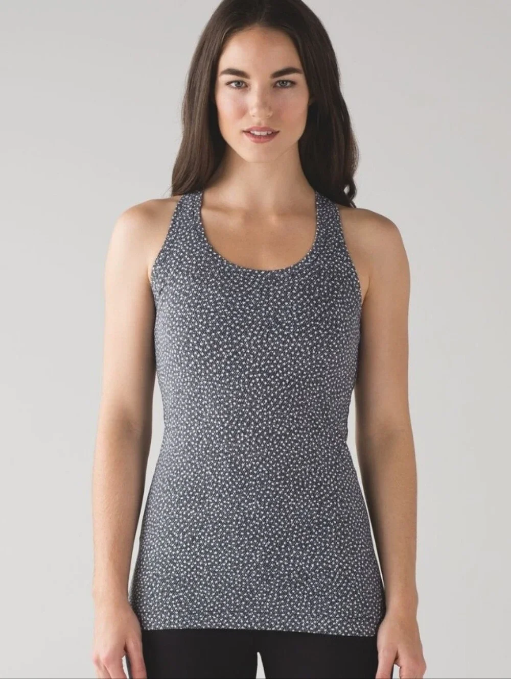 Lululemon Cool Racerback Frozen Fizz White Black
